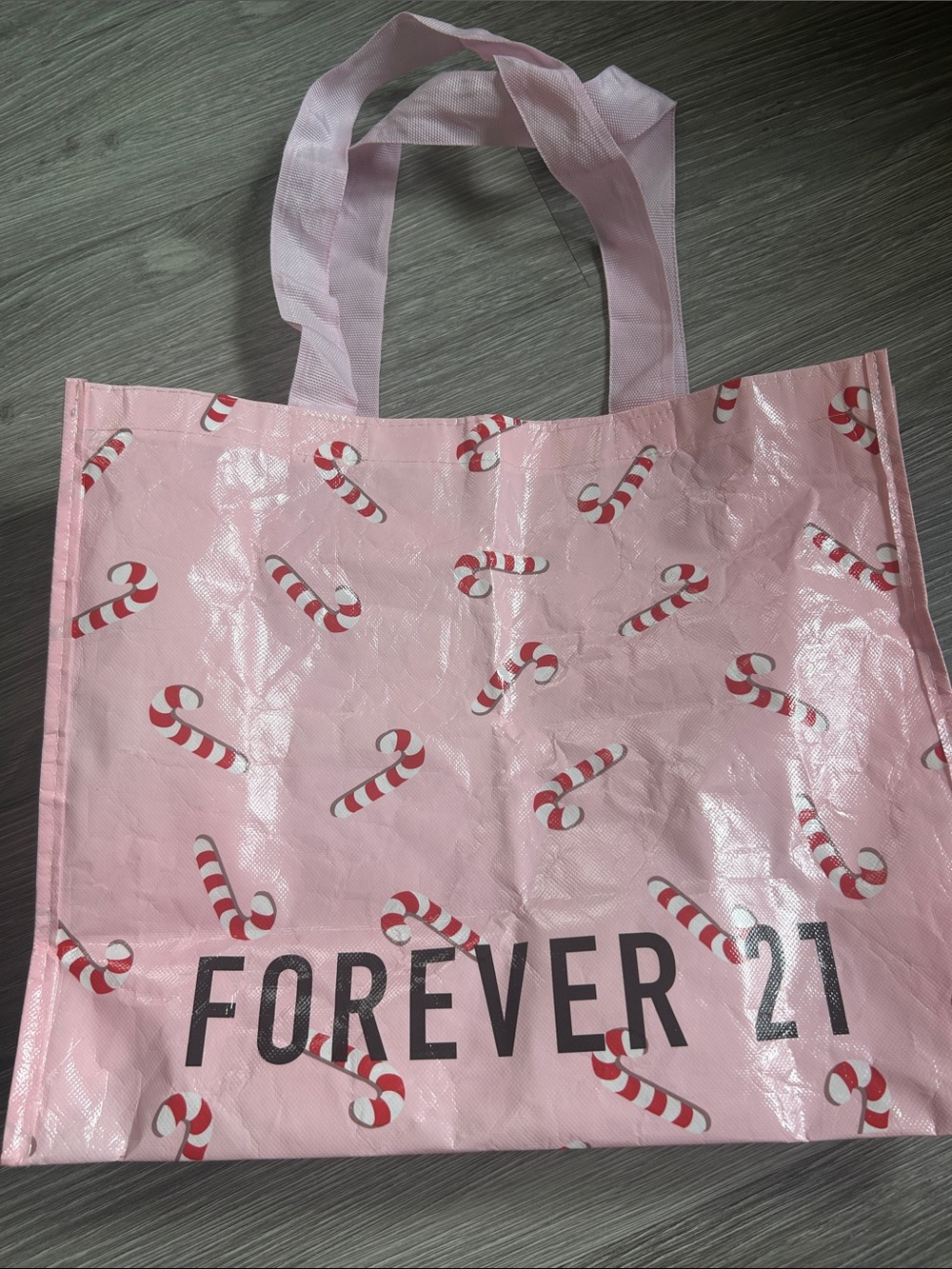 FREE WITH PURCHASE! Forever 21 Candy cane Reusable Shopping Bag
